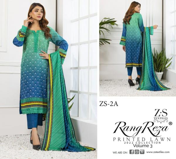 Rang Reza Printed Lawn 3 Regular Wear Cotton Karachi Dress Material